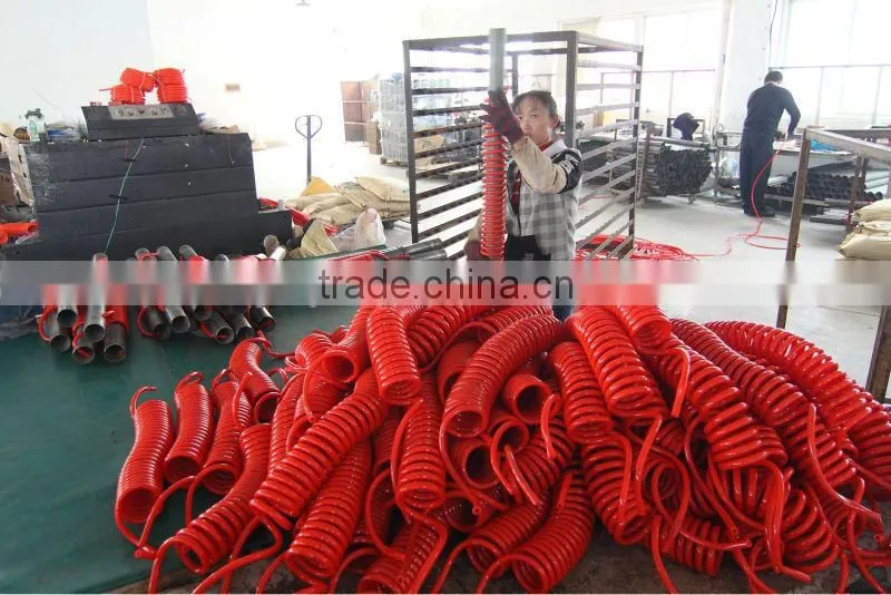 abrasion resistance and food pe tube 10mm*6.5mm coiled hose green used for food for pe tube
