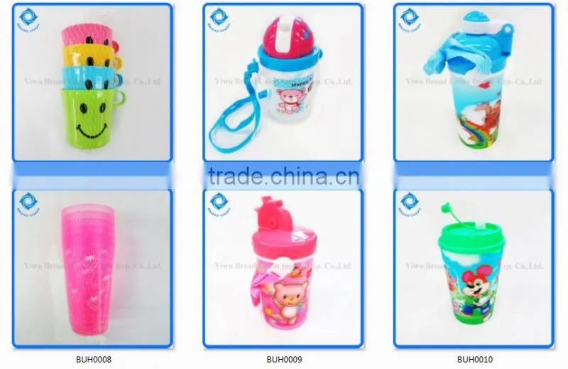 Plastic Water Cup Pink Water Cup Round Water Cup