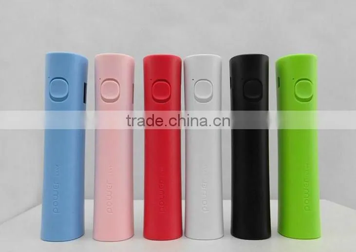 Big Torch Light 2200mah Power Bank Round Slim Shape Power Bank
