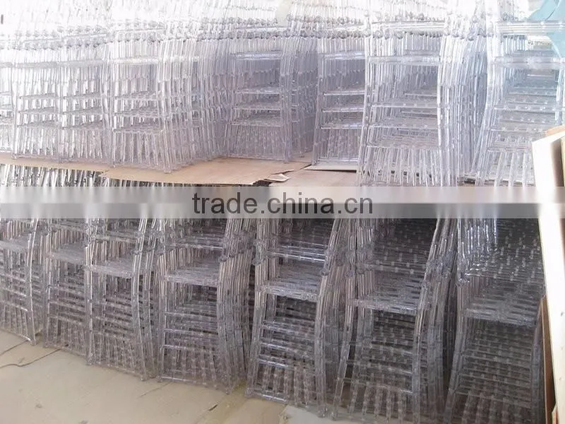 Qingdao popular Clear Transparent Colored Resin Sillas Tiffany Chair for wedding