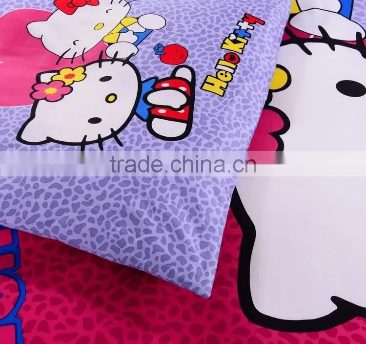 Hello kitty cute cat print bedding set for kids