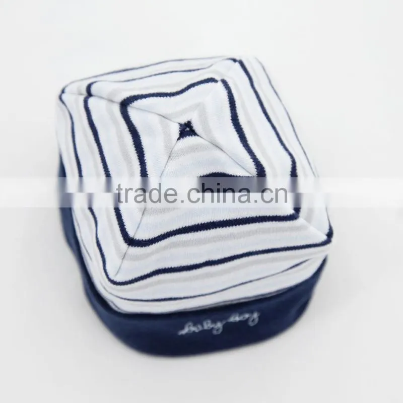 Retail Baby Clothing Set Accessories Unisex Beanie Stripe Infant Cotton Knitted Baby Thick Hat For Winter