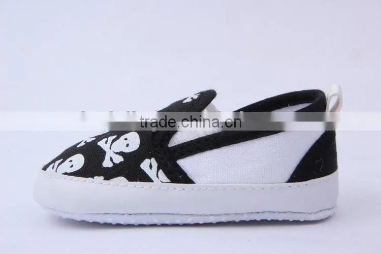 boys and girls blue skull cotton baby canvas shoes Halloween days shoes