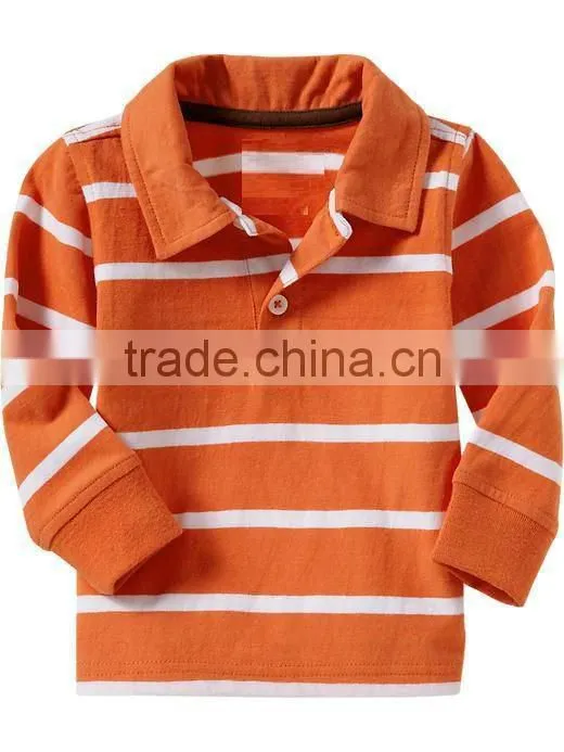 BOYS STRIPED SHORT SLEEVE POLO T SHIRT