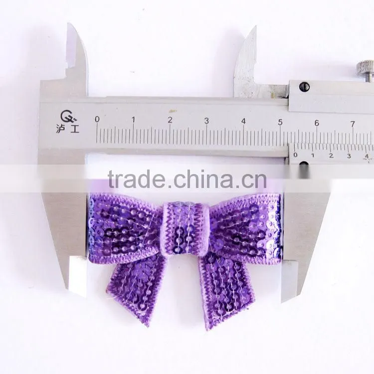 Hot sale Wholesale children's hair accessories Embroidery flash sequined bow Flash bead piece bow tie bowknot clip hairpin