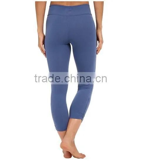 Custom solid color shinny yoga pants tight sport running pants for women