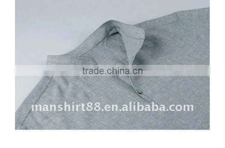 latest man's V-neck linen casual shirt