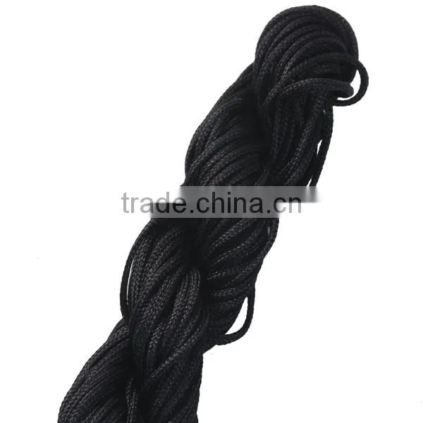 Polyester Jewelry Thread Cord Black 1mm Cord Wire