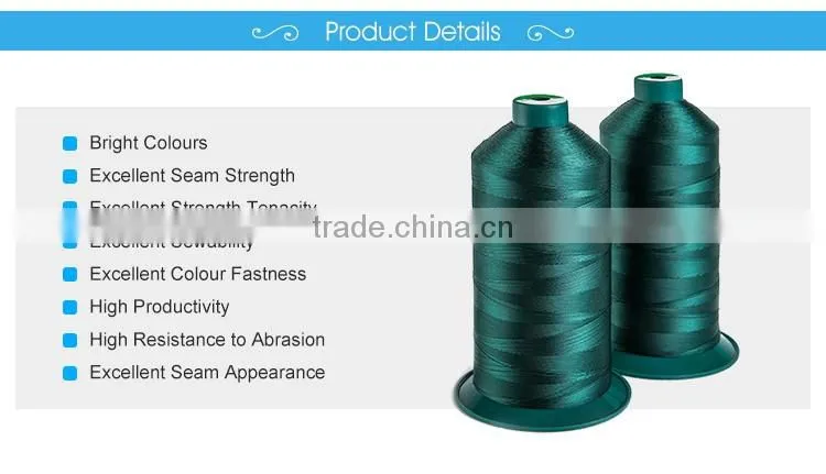 420D/3 135tex 20tickets Leather bag nylon 66 filament sewing thread