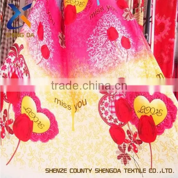 100% polyester printed bed sheet fabric