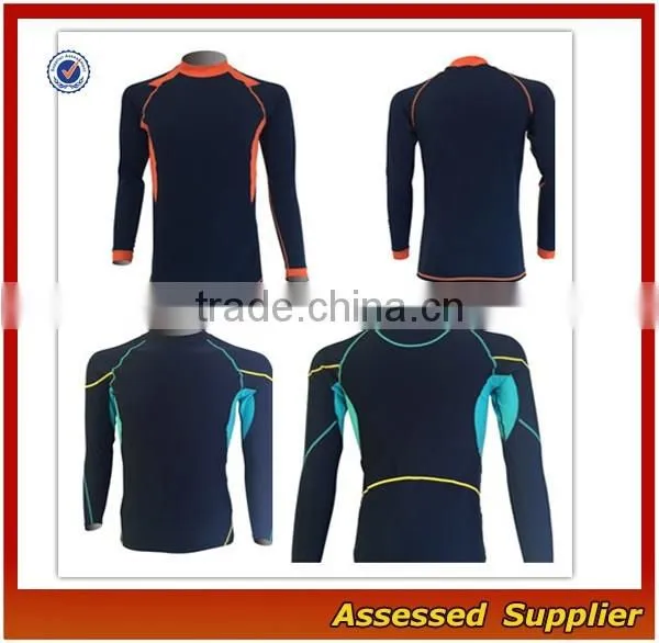 Hot Sale Sportswear Manufacturer Mens Compression Long Sleeve Rush Guard/Swim Shirt/Sun Protective Wholesale---AMY164284