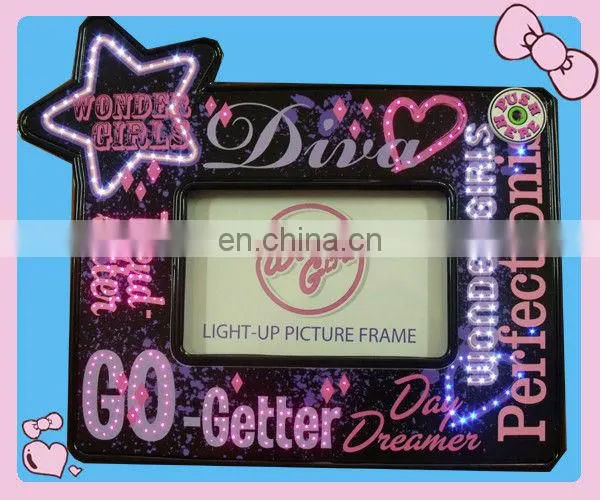 2017 HOT square paper /pvc sheet photo frame with led
