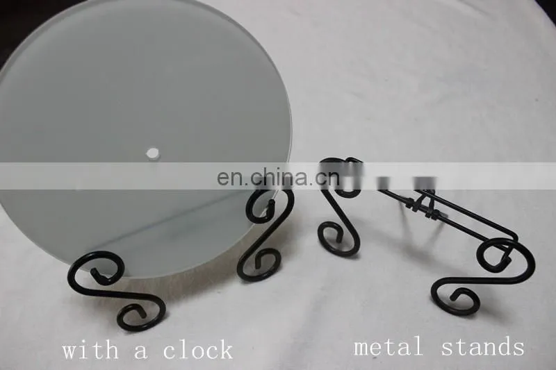 sublimation glass clock white coating glass wall clock