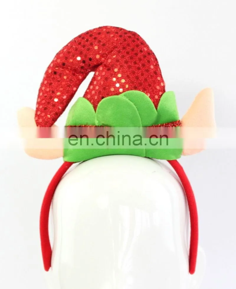 wholesale cheap cute christmas headband with Elf hat
