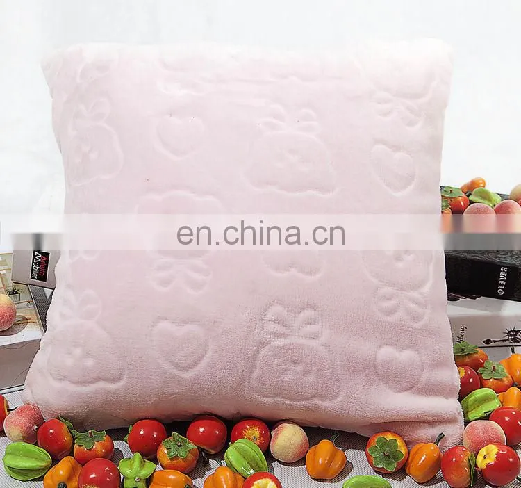 cheap pure color colorful Soft pupple Embossed Cartoon back cushion