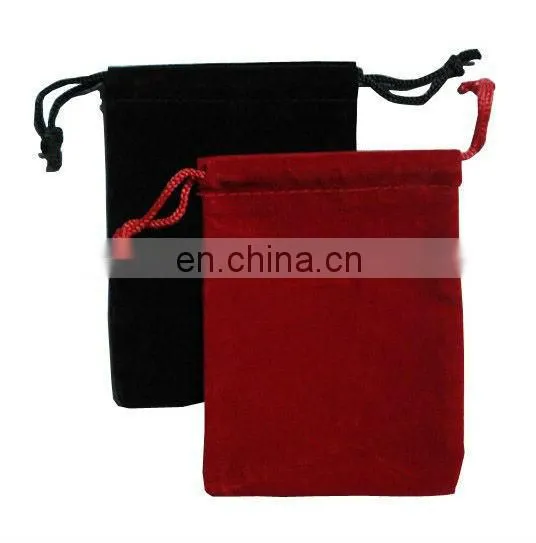 velvet pouch with button