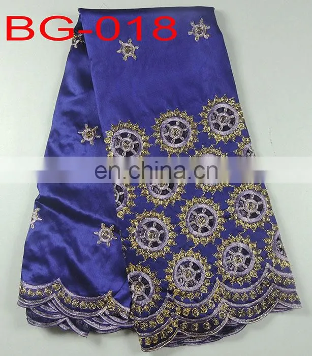 latest raw silk embroidery george lace(BG-014)