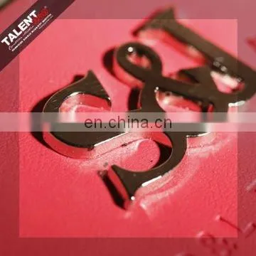 custom casting metal brand logo genuine leather tag for jeans