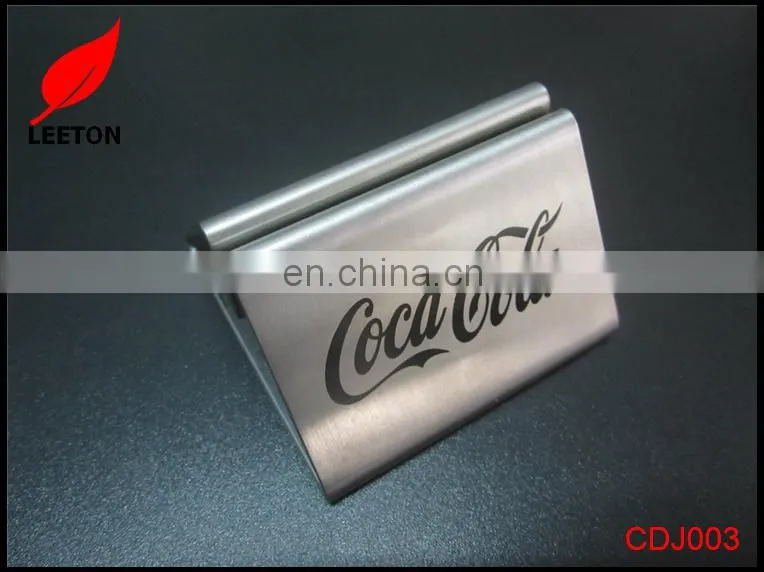 Factory custom stainless steel table menu holder