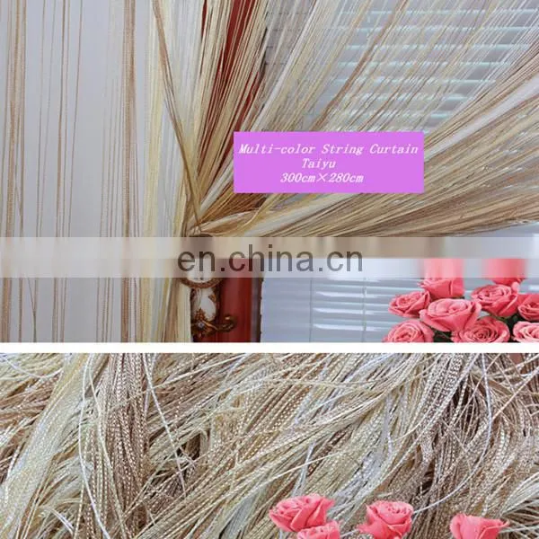 cheap multi color string curtain with rod procket