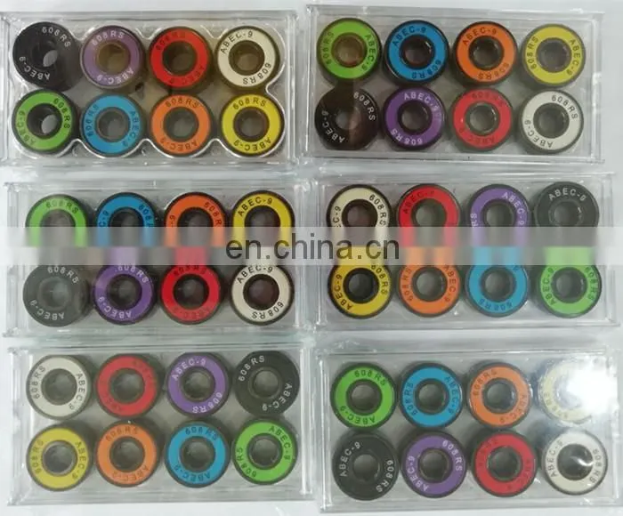 High precision hybrid ceramic skateboard bearing 8mm id 608 bearing