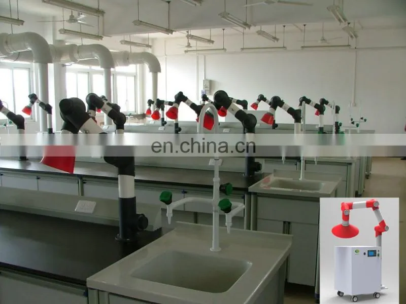 Wall and ceiling mounted lab arm 3 joint fume extraction,laboratory fitting/ventilation equipment