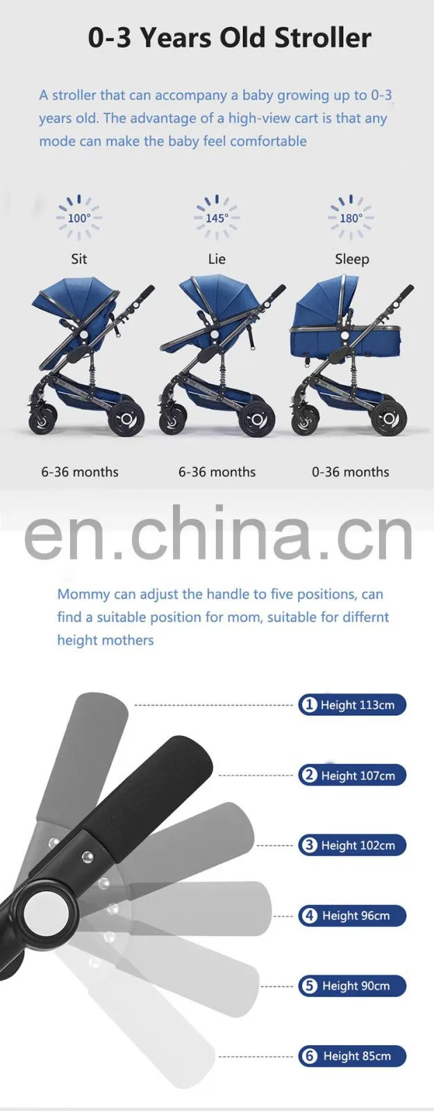 baby stroller and Foldable Convenient baby carriage wholesale factory directly
