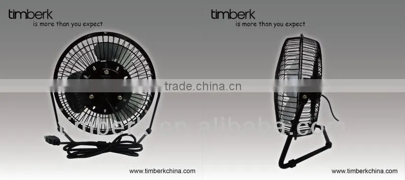 usb metal desk fan red color