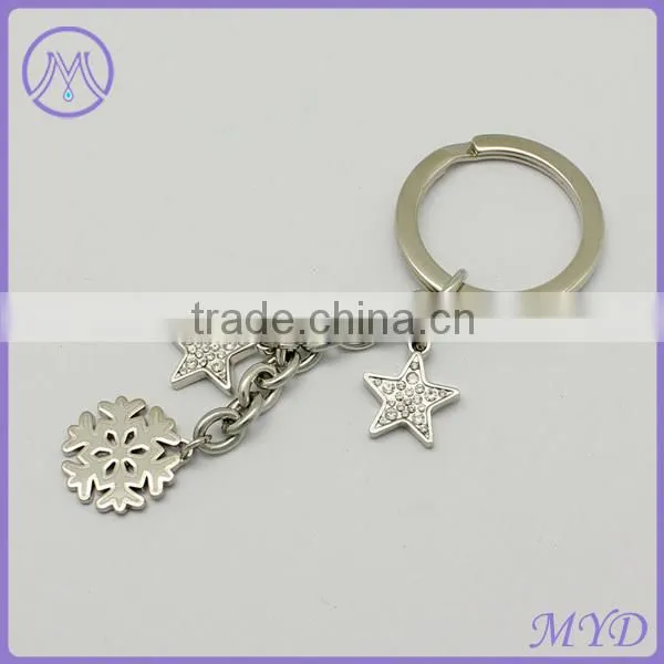 Fashion star dangle stainless steel key chain jewelry