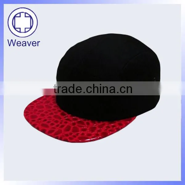 Custom 5-panel Adjustable Yupoong Snapback Cap / Wholesale New Distressed Cap