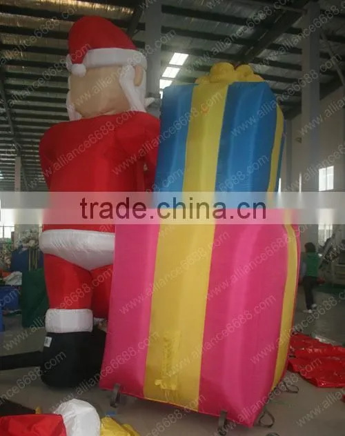 2016 New popular cartoon inflatable santa claus christmas deco