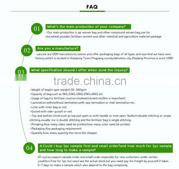 flexible plastic package for 5kg rice