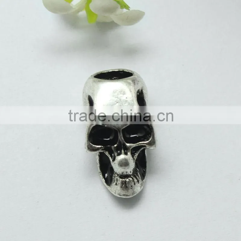 Lead Free Nickle Free Zinc Alloy Pdora Skull Shape Jewelry Hole Beads for Bracelets and Necklaces
