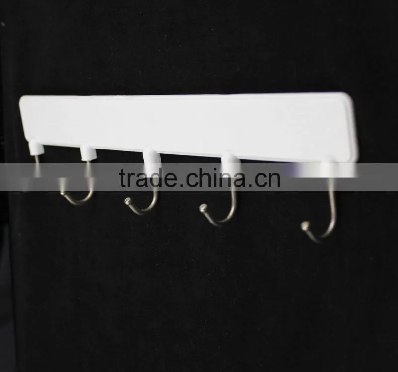 Plastic adhesive wall mounted coat rack coat hook