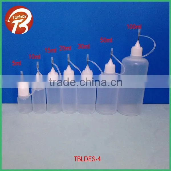 10ML LDPE transluent E cigarette liquid nicotine plastic sueeze dropper bottle with cap TBLDES-4