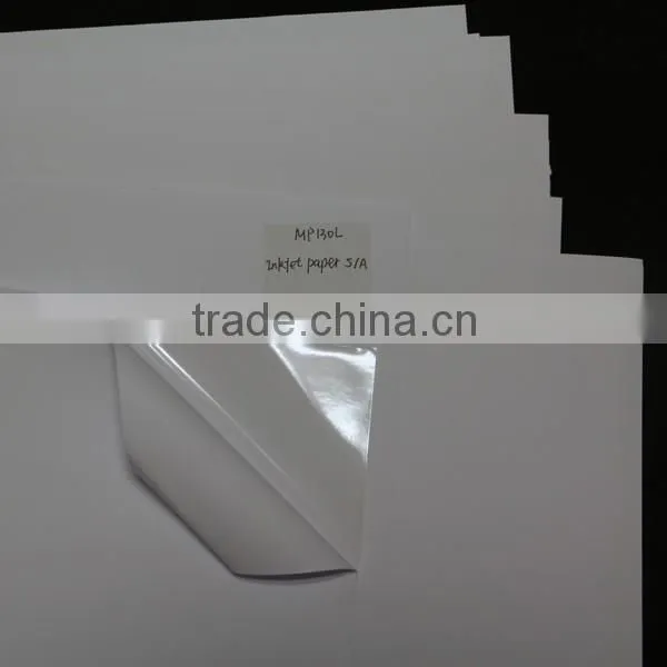 High tack self adheisve 128g matte coated paper
