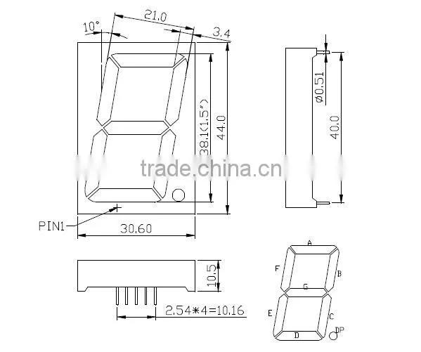 Common Anode NEWSHINE XH-15011BWW FND White Color 7-Segment Display LED 1.5"
