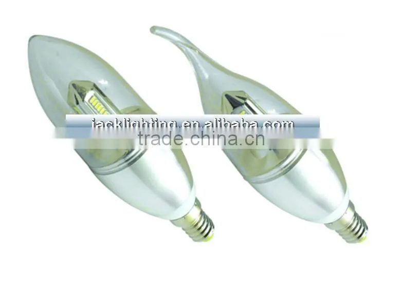 Promotional good quality 220V e14 led candle lamp 3w, candle led light fixture