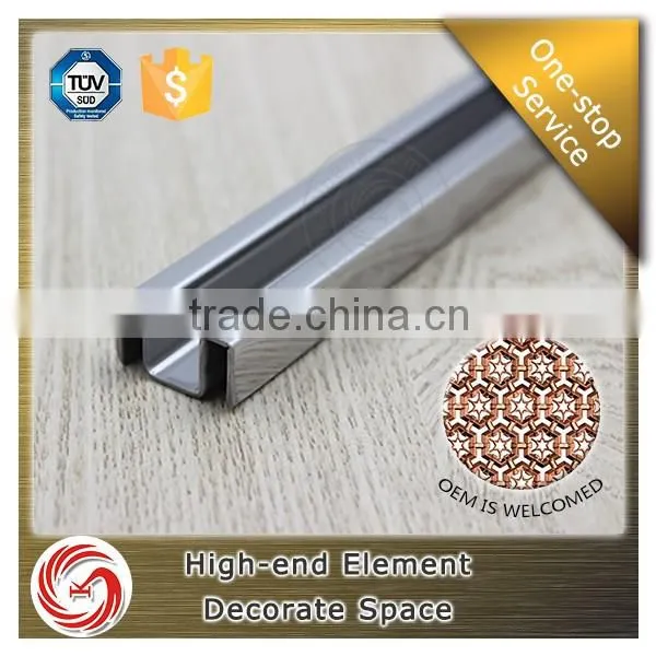 2016 top sale factory price U shape stainless steel metal tile trim