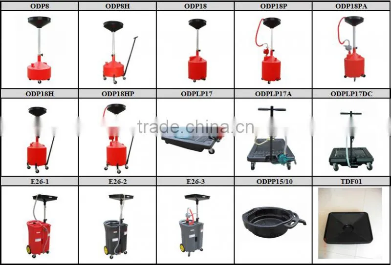 waste oil drainer 18 Gal.with trolley and pump