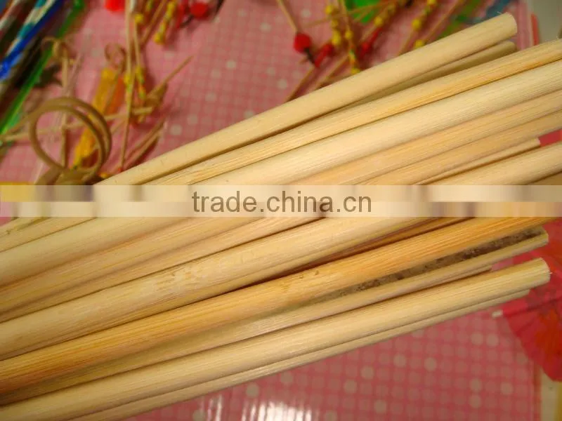 120mm natual green-yellow bamboo heart shape food picks