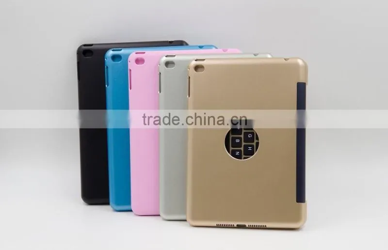 Clamshell folio case Bluetooth 3.0 keyboard case cover for iPad Mini4,,calmshell keyboard,