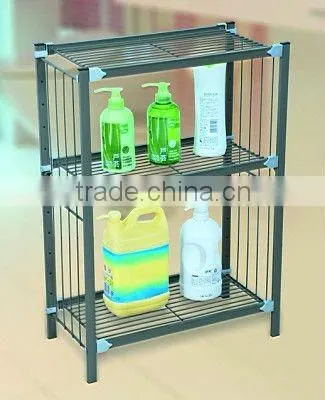 black color lacquered steel shoes rack AT076