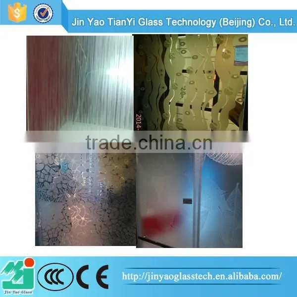 33-19mm acid etched glass for door