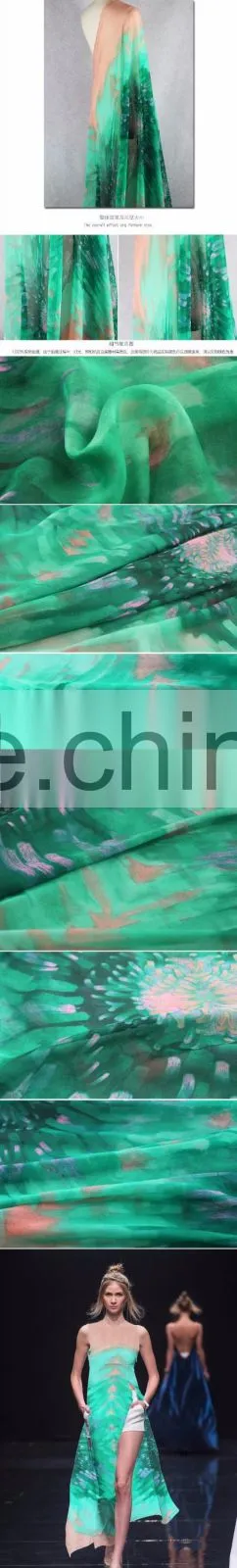 Faddish Digital Printed French Silk Chiffon Fabric