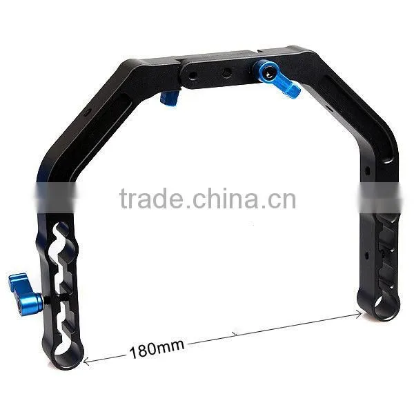 Handle DSLR Rig C Bracket Mount +Top Handle For 15mm Rail Rod Support DSLR Rig