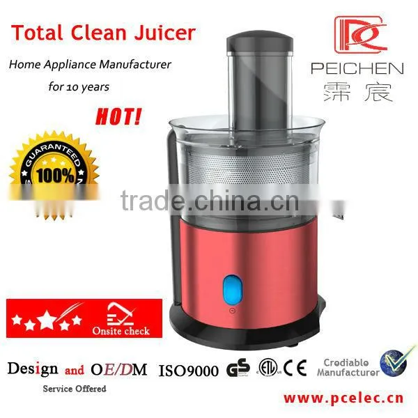 Stainless steel big mouth Silent juicer extractor with 100% copper induction motor