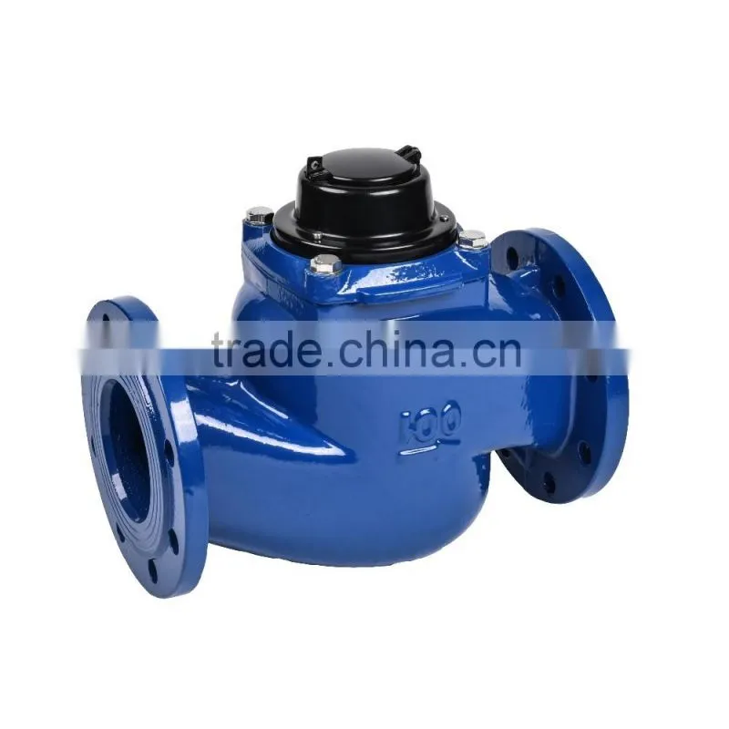 WS 50~150Vertical Vane Wheel Woltman Direct Reading Magnetic Detachable Mechanical Cast Iron Industrial Woltman Flow Water Meter