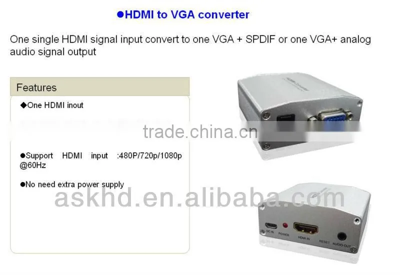 hdmi audio extractor HDMI to HDMI +Audio ( SPDIF+ L/R) Audio Extractor (3D&1080P)