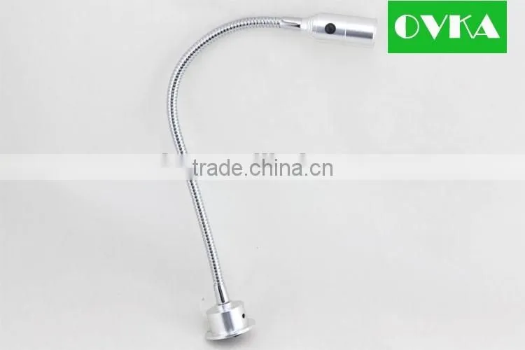 Modern Beside LED Wall Lamp Eye Care Light with On/off Switch Flexible Pipe Energy Saving Bed Reading Lamp Wall 3w Warm White